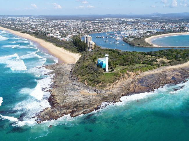 DRONE: Aerial photo of Point Cartwright, Sunshine Coast.