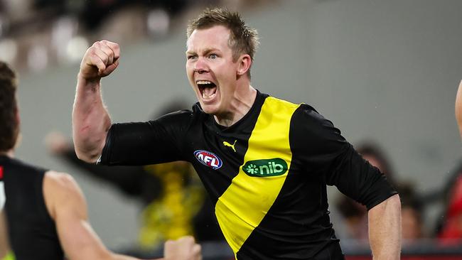 What is Richmond’s plan for life after Jack Riewoldt? (Photo by Dylan Burns/AFL Photos via Getty Images)