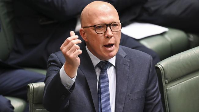 Peter Dutton’s Coalition is not making the sort of inroads that would suggest it is in a competitive position. Picture: NCA NewsWire/Martin Ollman