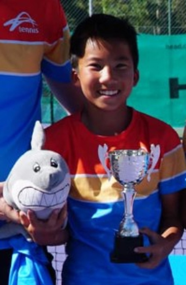 Antoni Luo at the 2022 Junior Teams Carnival Title. Photo: Tennis Gold Coast.