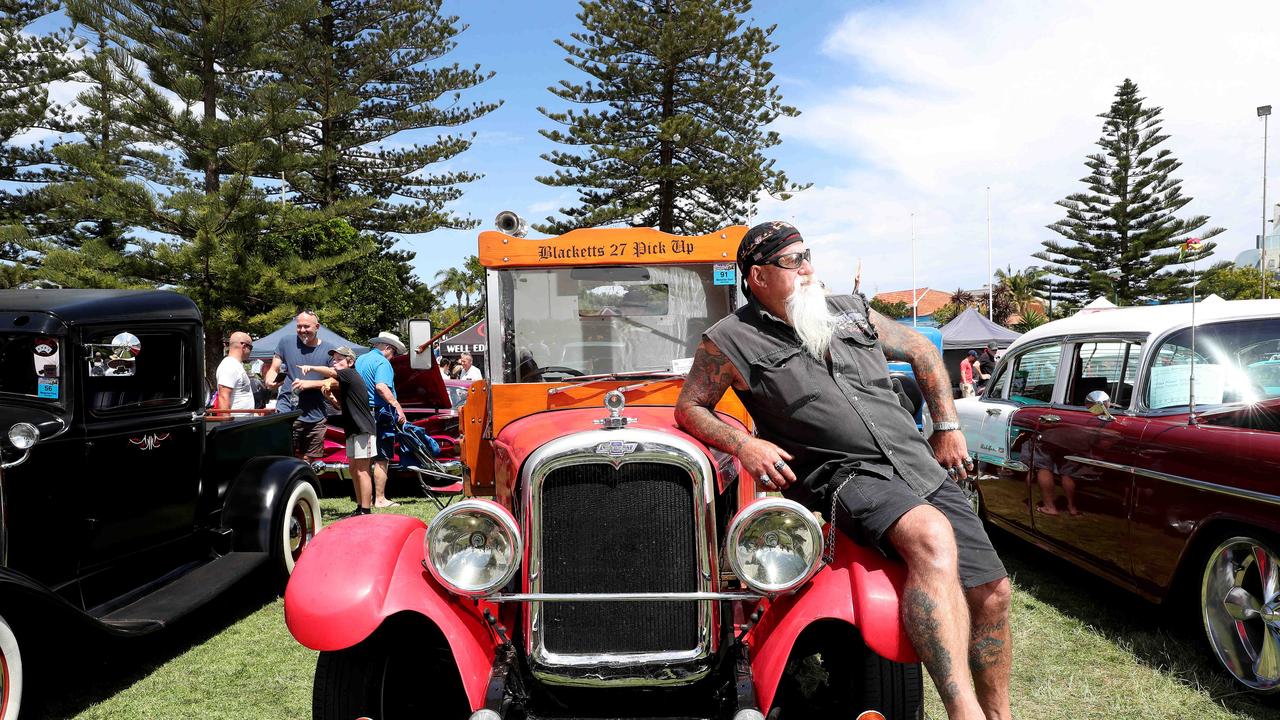 Ray Blackett shows off his 1927 Chev at CromeFest. Picture: Sue Graham