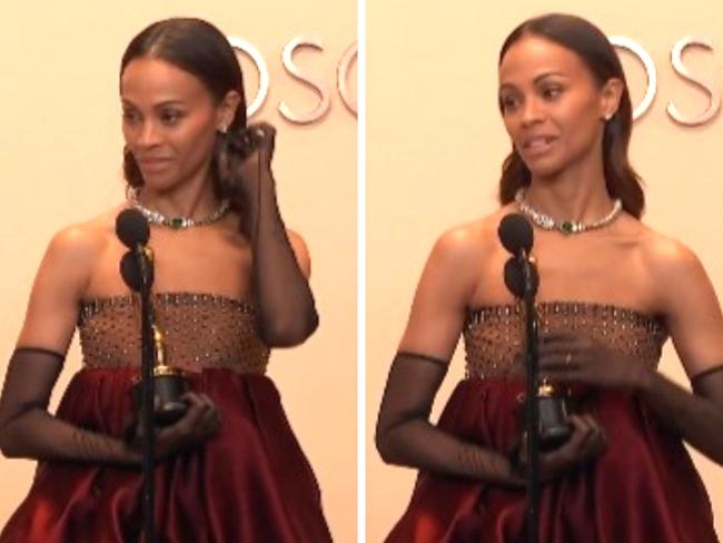 Zoe Saldana after her Oscar win.