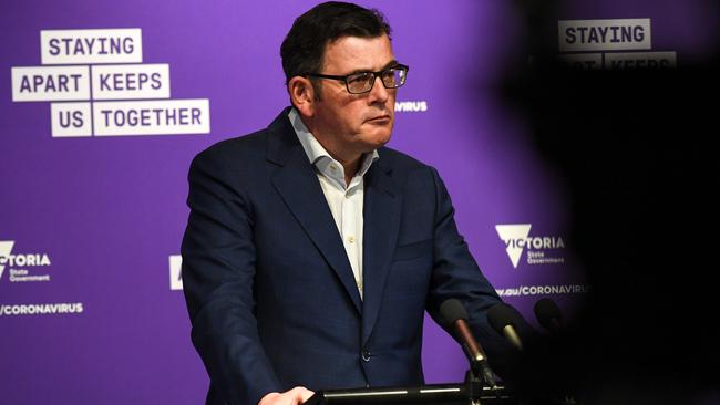 Premier Daniel Andrews will hand over his phone records to the hotel inquiry. Picture: NCA NewsWire/Penny Stephens