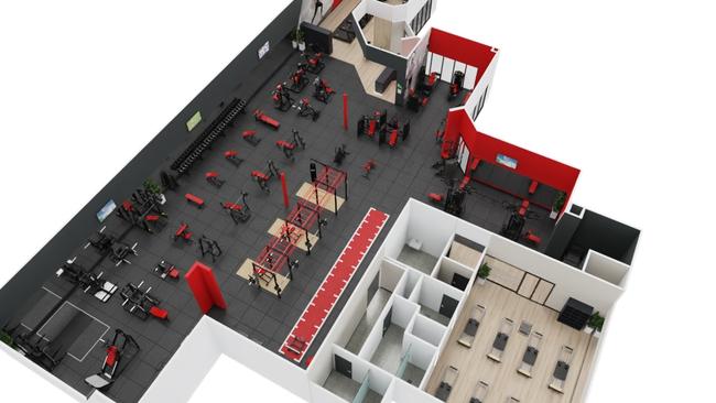 The layout of the new Snap Fitness gym planned for Raintrees. Picture: Supplied