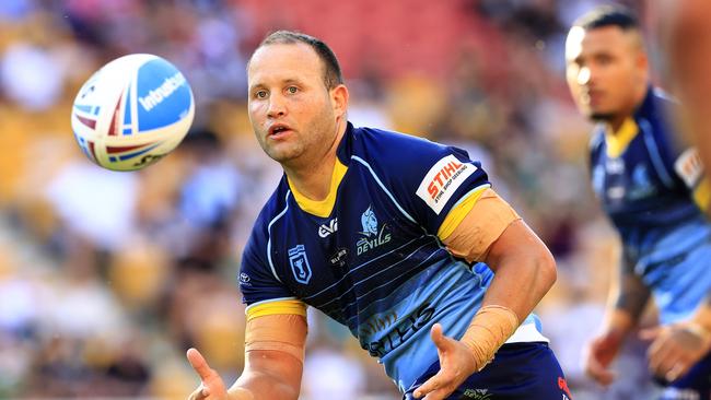 Tyrone Roberts in action during the Intrust Super Cup final between the Norths Devils and the Burleigh Bears at Suncorp Stadium. Pics Adam Head