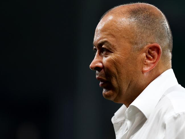 SAINT-ETIENNE, FRANCE - SEPTEMBER 17: Eddie Jones, Head Coach of Australia, looks on at full-time following the Rugby World Cup France 2023 match between Australia and Fiji at Stade Geoffroy-Guichard on September 17, 2023 in Saint-Etienne, France. (Photo by Chris Hyde/Getty Images)