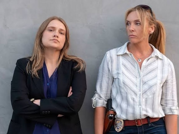 Toni Collette, right, in a scene from Netflix’s gripping drama, Unbelievable.