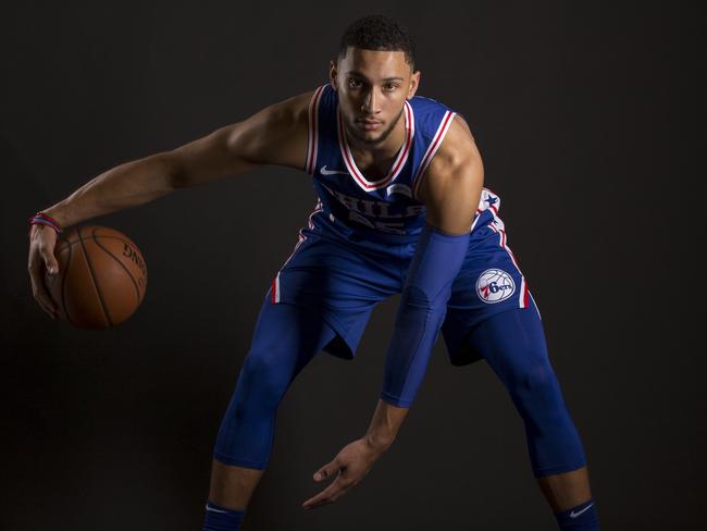 Ben Simmons #25 of the Philadelphia 76ers poses for a portrait during Media Day at the Sixers Training Complex. Picture: Getty Images