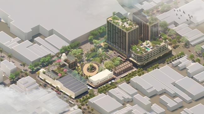 Artist's impression of the redevelopment of Market Square in the Geelong CBD.