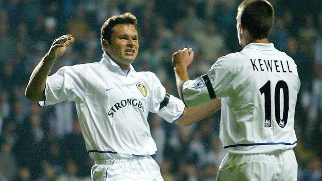 Mark Viduka (L) and Harry Kewell during their time at Leeds.