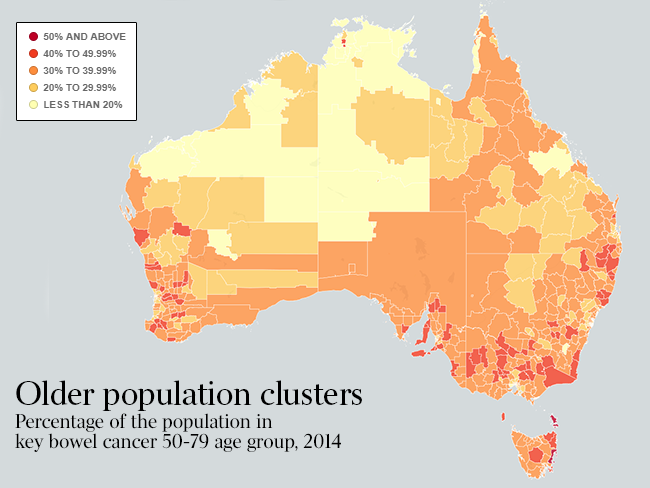 Older population clusters, 2014