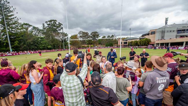 Brisbane Broncos training and fan day at Red Hill ahead of the Grand Final this weekend against Penrith.