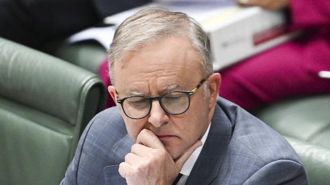 CANBERRA, AUSTRALIA  - NewsWire Photos - November 26, 2024: Prime Minister Anthony Albanese during Question Time at Parliament House in Canberra. Picture: NewsWire / Martin Ollman