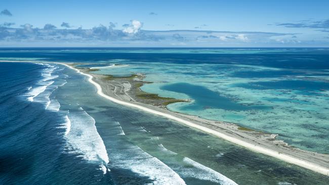 The picturesque Abrolhos Islands from the air. Picture: Tourism WA