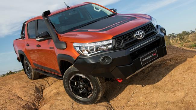 The Toyota HiLux Rugged X gets a bold new bumper but no more grunt and no changes to suspension or brakes. HiLux fans were expecting more. Picture: Supplied.