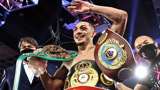 Teofimo Lopez is the unified lightweight world champion. (Photo by Mikey Williams/Top Rank via Getty Images)