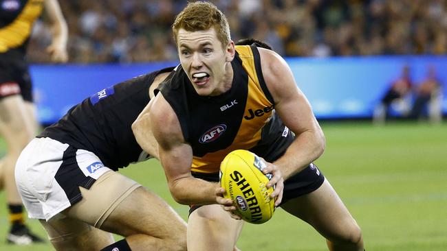 Jacob Townsend in his first game at Richmond in 2016. Picture: Colleen Petch