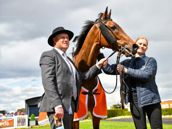 Danny O'Brien won at Caulfield Guineas Day less than two weeks ago and is hoping to have similar success in Geelong. Picture: Vince Caligiuri