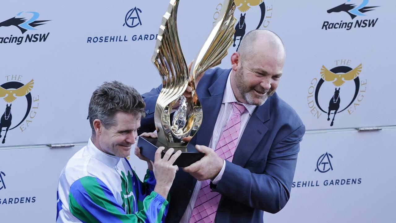 Nolen combined with trainer Peter Moody to win the Golden Eagle last Saturday. Picture: Getty Images