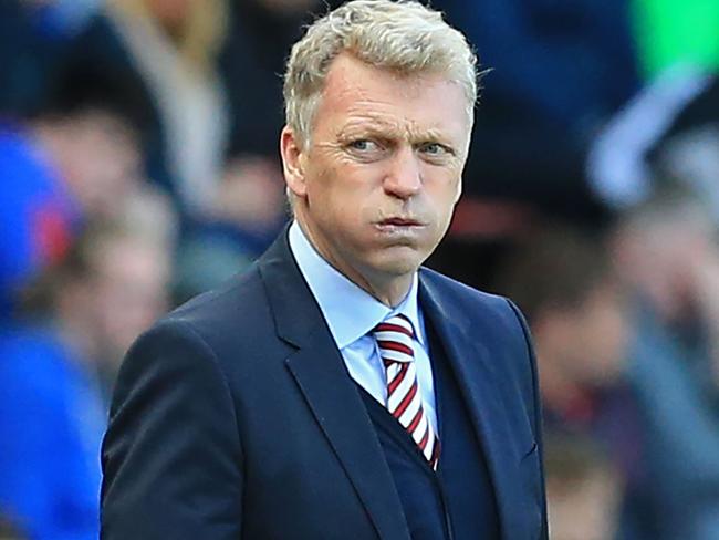 (FILES) This file photo taken on April 15, 2017 shows Sunderland's Scottish manager David Moyes gesturing on the touchline during the English Premier League football match between Sunderland and West Ham United at the Stadium of Light in Sunderland, north-east England. David Moyes has resigned as Sunderland manager following their relegation from the Premier League, the club announced on May 22, 2017. The 54-year-old Scot succeeded Sam Allardyce last July and oversaw a desperate season that saw Sunderland finish 16 points adrift of safety at the foot of the table. / AFP PHOTO / Lindsey PARNABY / RESTRICTED TO EDITORIAL USE. No use with unauthorized audio, video, data, fixture lists, club/league logos or 'live' services. Online in-match use limited to 75 images, no video emulation. No use in betting, games or single club/league/player publications.  /