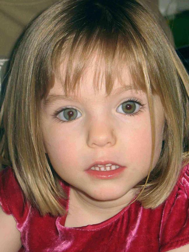 British toddler Madeleine McCann went missing from her bed in 2007. Picture: Supplied