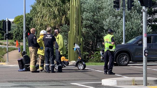 An 87-year-old Warana man has died after a mobility scooter and car collided in Maroochydore on Saturday morning.