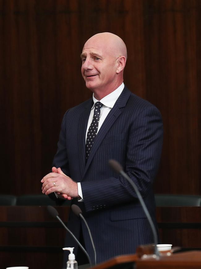 Tasmanian Premier Peter Gutwein delivers the State of the State address in state parliament. Picture: Nikki Davis-Jones