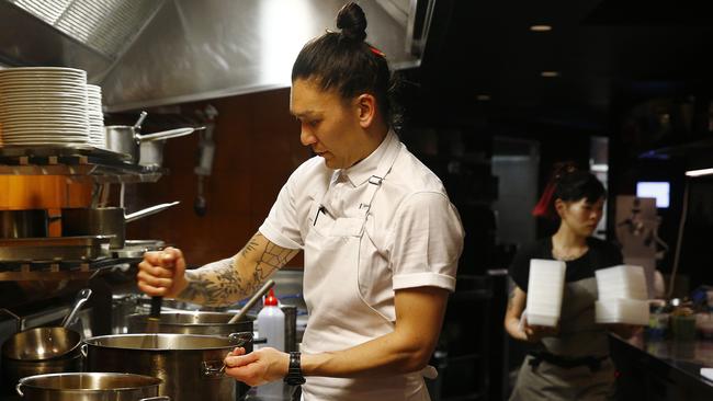 Executive chef Nic Wong at work at CicciaBella Osteria. Picture: John Appleyard