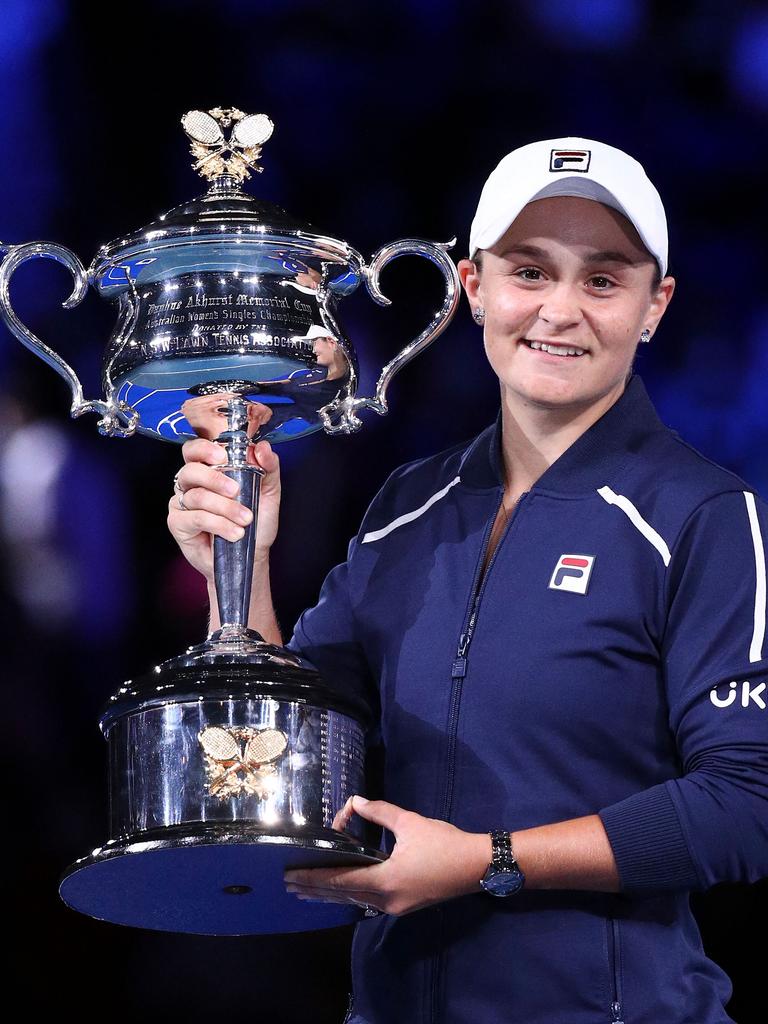 Ash Barty is now a mum. (Photo by Aaron FRANCIS / AFP)