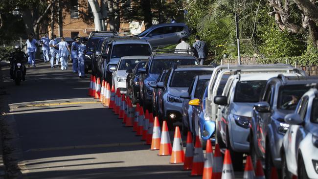 Rozelle Drive-Through Clinic COVID-19 testing at University of Tasmania. Picture: Dylan Robinson