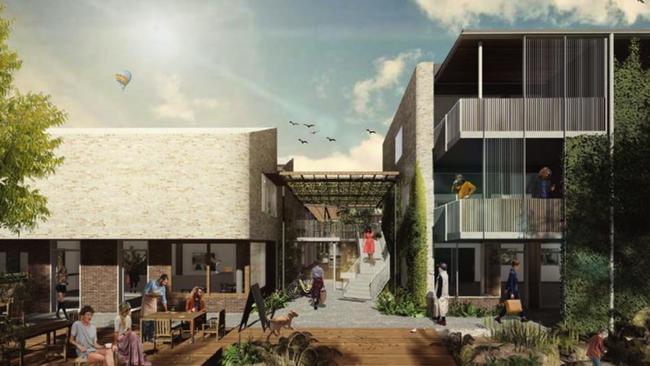 An artist's impression of the view from Easy Street in Stage 4 of Habitat in Byron Bay.