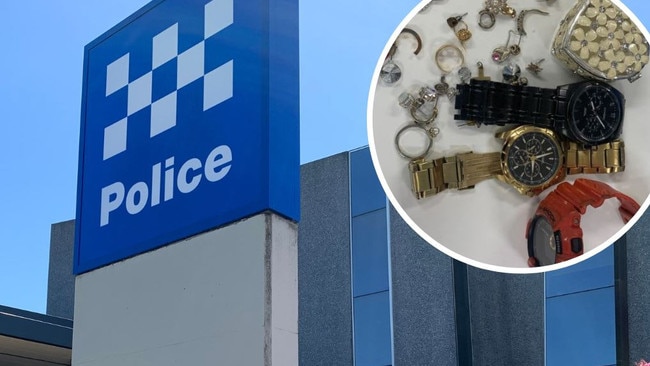 A man was picked up by police with watches and jewellery allegedly in his possession in Taree.