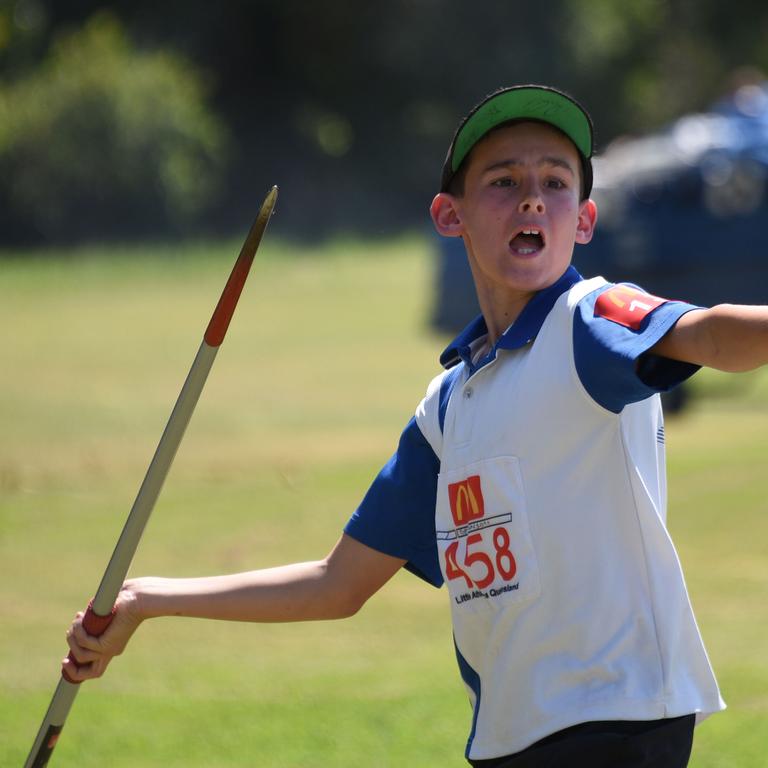 Toby Dawson in action at the Mudgeeraba little athletics competition. (Photo/Steve Holland)