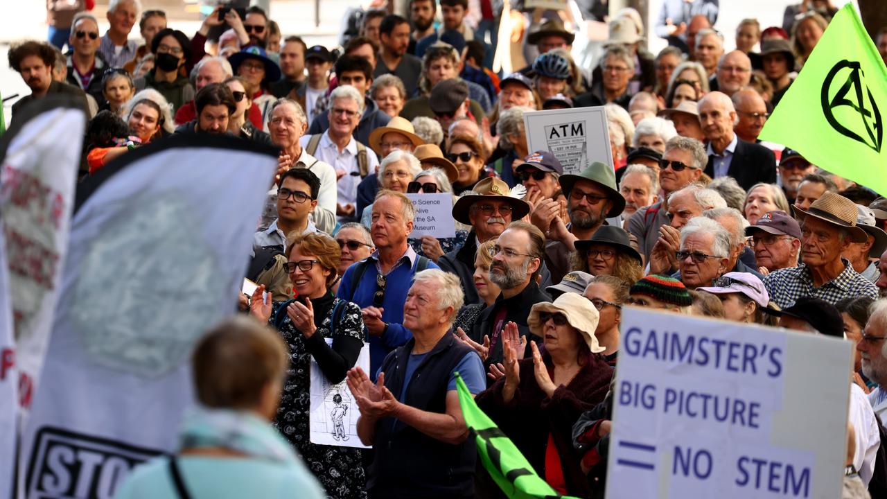 After months of protests, Premier Malinauskas announced that the “suite of proposed change being driven by the board are now withdrawn in totality”. Picture: Kelly Barnes