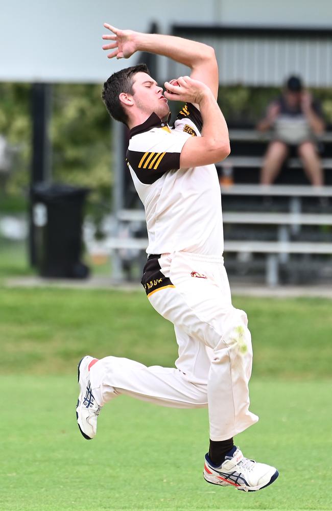 Padua bowler Will Tozer AIC First XI cricket game. Padua V Iona Saturday February 24, 2024. Picture, John Gass