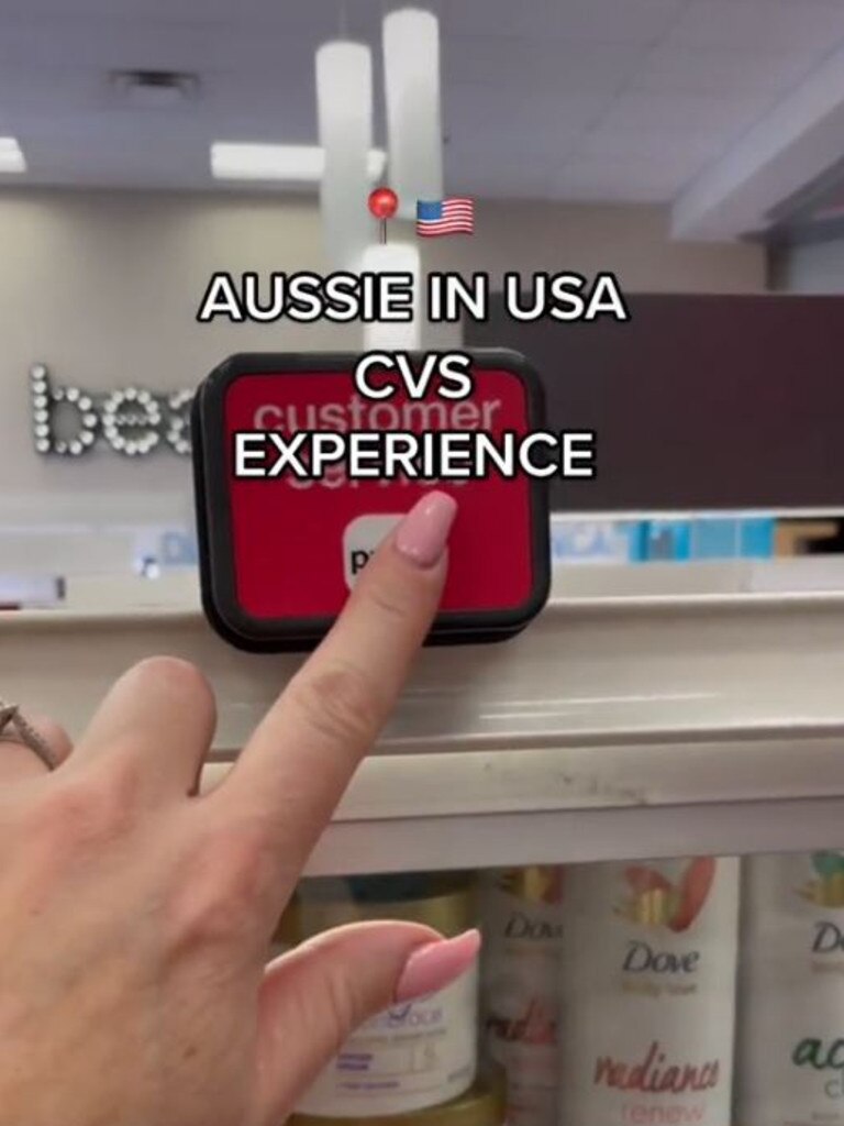 Customers would have to press a button for service. Picture: TikTok/aliclarke82