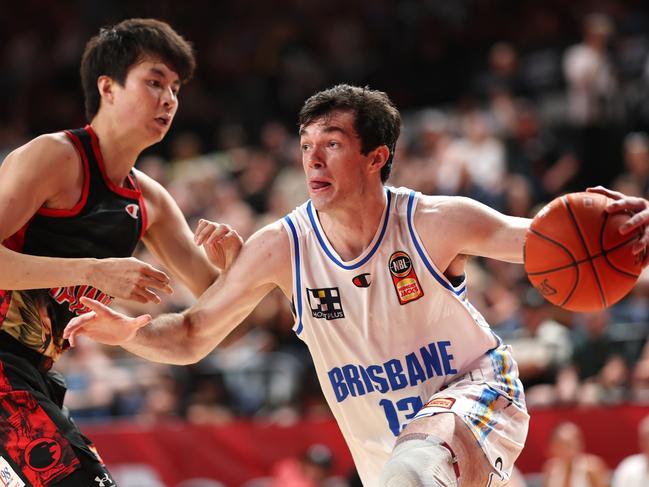 WOLLONGONG, AUSTRALIA - FEBRUARY 03: Josh Bannan of the Bullets in action during the round 18 NBL match between Illawarra Hawks and Brisbane Bullets at WIN Entertainment Centre, on February 03, 2024, in Wollongong, Australia. (Photo by Mark Metcalfe/Getty Images)