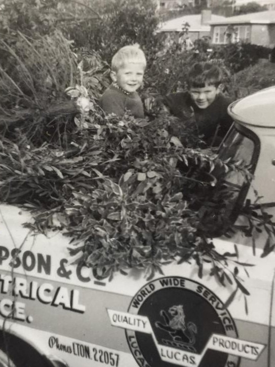 Richard Scolyer and his big brother Mark enjoyed growing up in Tasmania. Picture: Supplied.