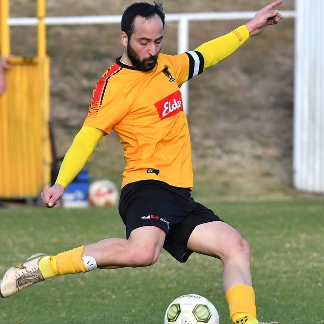 Coniston FC captain Lukas Stergiou. Picture: Richie Wagner | RichieRiches Sports Shots