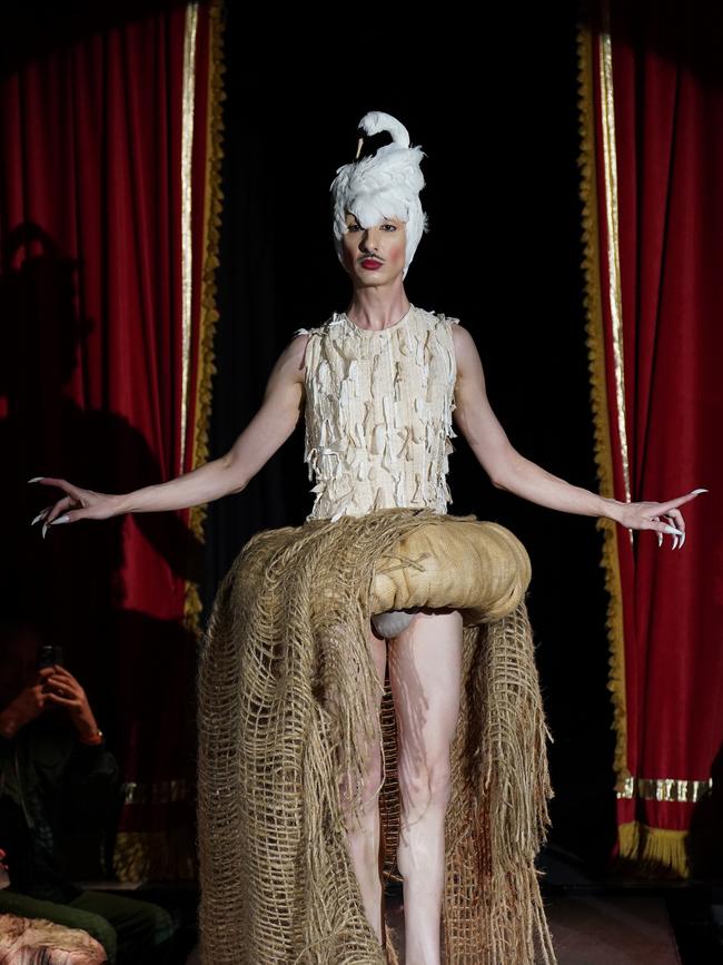 Beauty and theatre at the Nicol & Ford show at Australian Fashion Week. Picture: Getty Images
