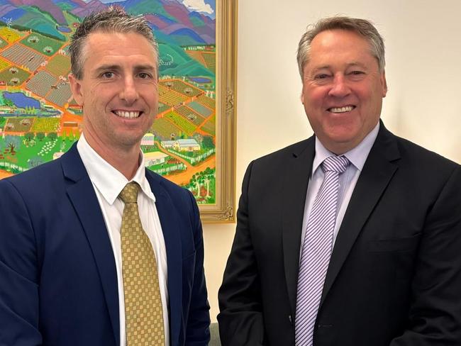 Kalgoorlie-Boulder Mayor Glenn Wilson with Federal Member for O'Connor, Rick Wilson. Picture: Facebook/Rick Wilson