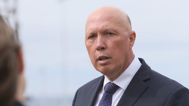 Defence Minister Peter Dutton was less emphatic about China’s next move. Picture Emma Brasier