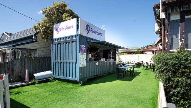 9 Flavours food truck occupies a former driveway. Picture: Julian Andrews