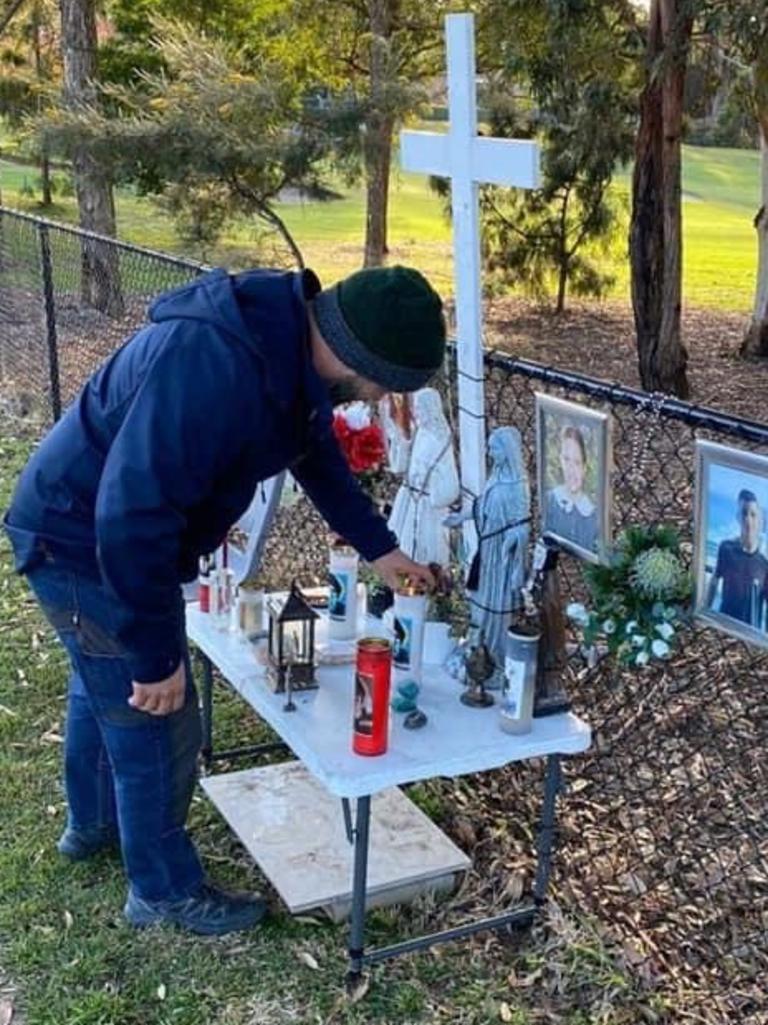 Danny Abdallah at the memorial site.