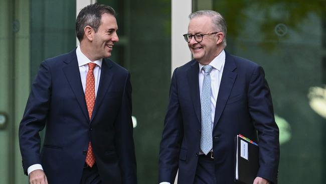 Treasurer Jim Chalmers and Prime Minister Anthony Albanese.