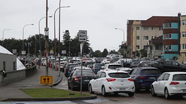 The Bondi Covid testing clinic on Thursday morning. Picture: John Grainger