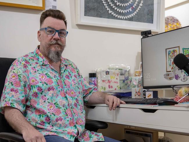 ArtSHINE co-founder Stuart Horrex plans to do his tax as soon as possible to pay bills and keep his business running. Picture: Christian Anstey