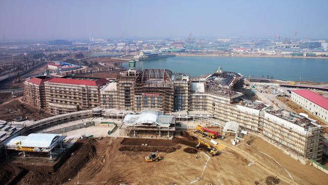 Shanghai Disney Resort under construction.