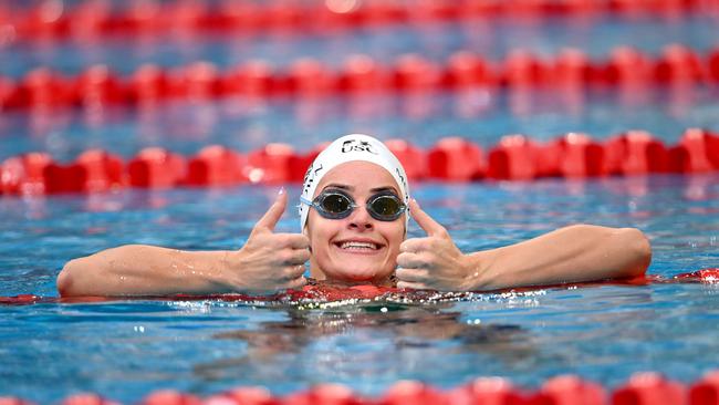 Kaylee McKeown breaks Commonwealth and Australian Record, 100m BACKSTROKE Final, 2021 Sydney Open, Sydney Olympic Park Aquatic Centre , May 15 2021., Pic credit is mandatory for complimentary editorial usage. , MUST CREDIT by Delly Carr / SOPAC.,