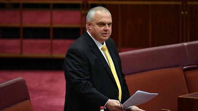 Senator Stirling Griff abstained from the vote, allowing the cashless debit card amendments to pass. (Photo by Sam Mooy/Getty Images)